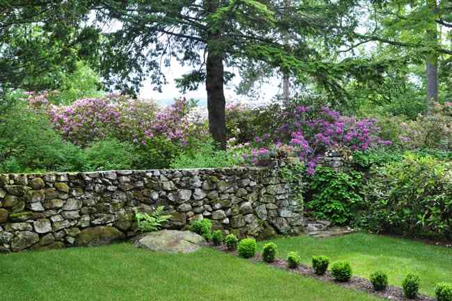 The Fells garden in Newbury, New Hampshire.